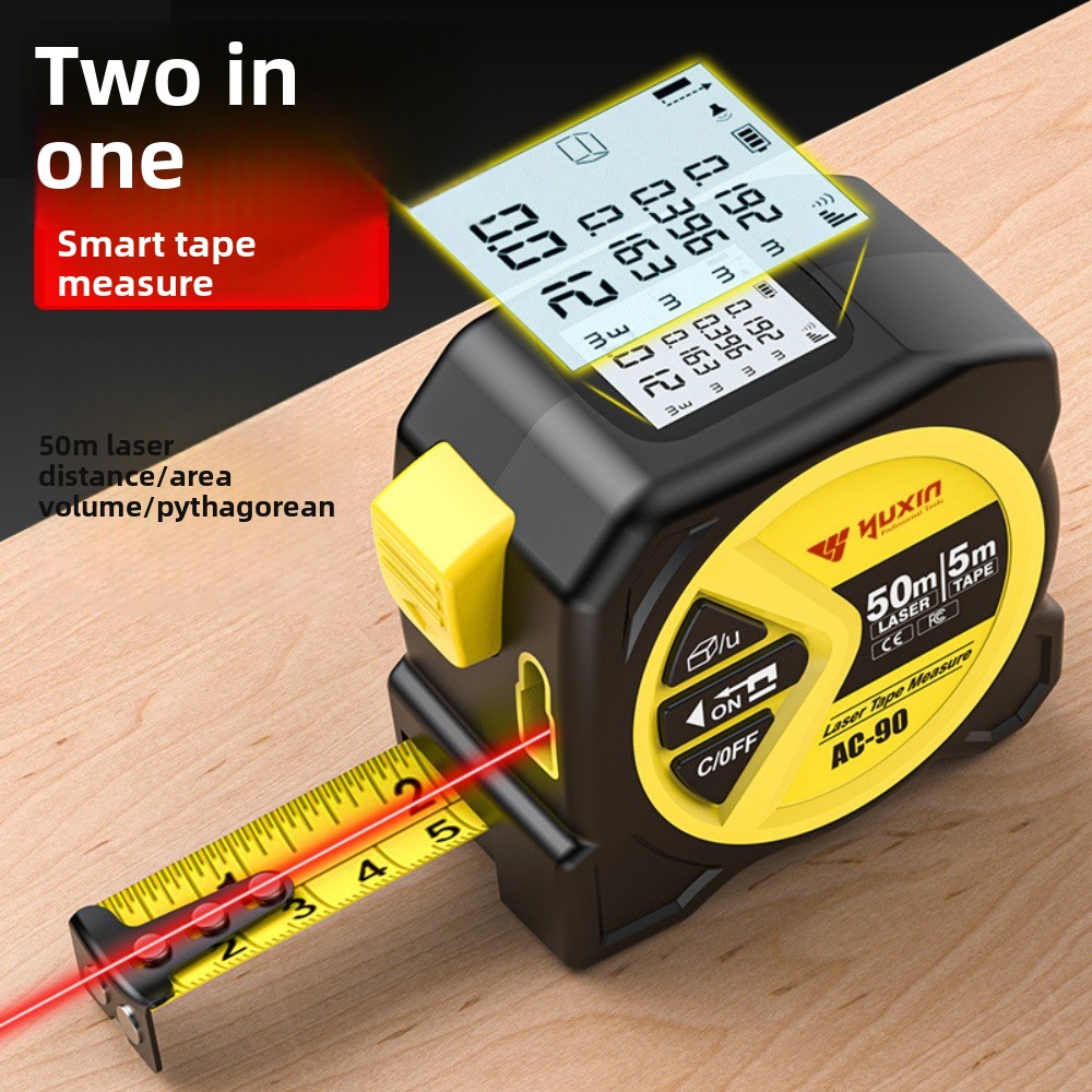 Digital Tape Measure 5M Laser - 2-in-1 Laser-Maßband 50m Laser 5m Maßband