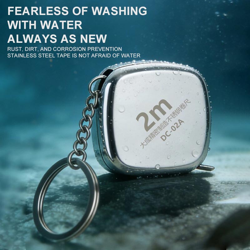 Mini Laser Measure Keychain - Neues 5-teiliges 2m Edelstahl-Maßband, waschbar, mit