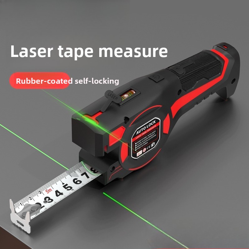 Laser Distance Meter 2 In 1 Tape - 2-in-1 Laser-Entfernungsmesser mit 5M Stahlbandmaß, Laser-Distanzmesser,