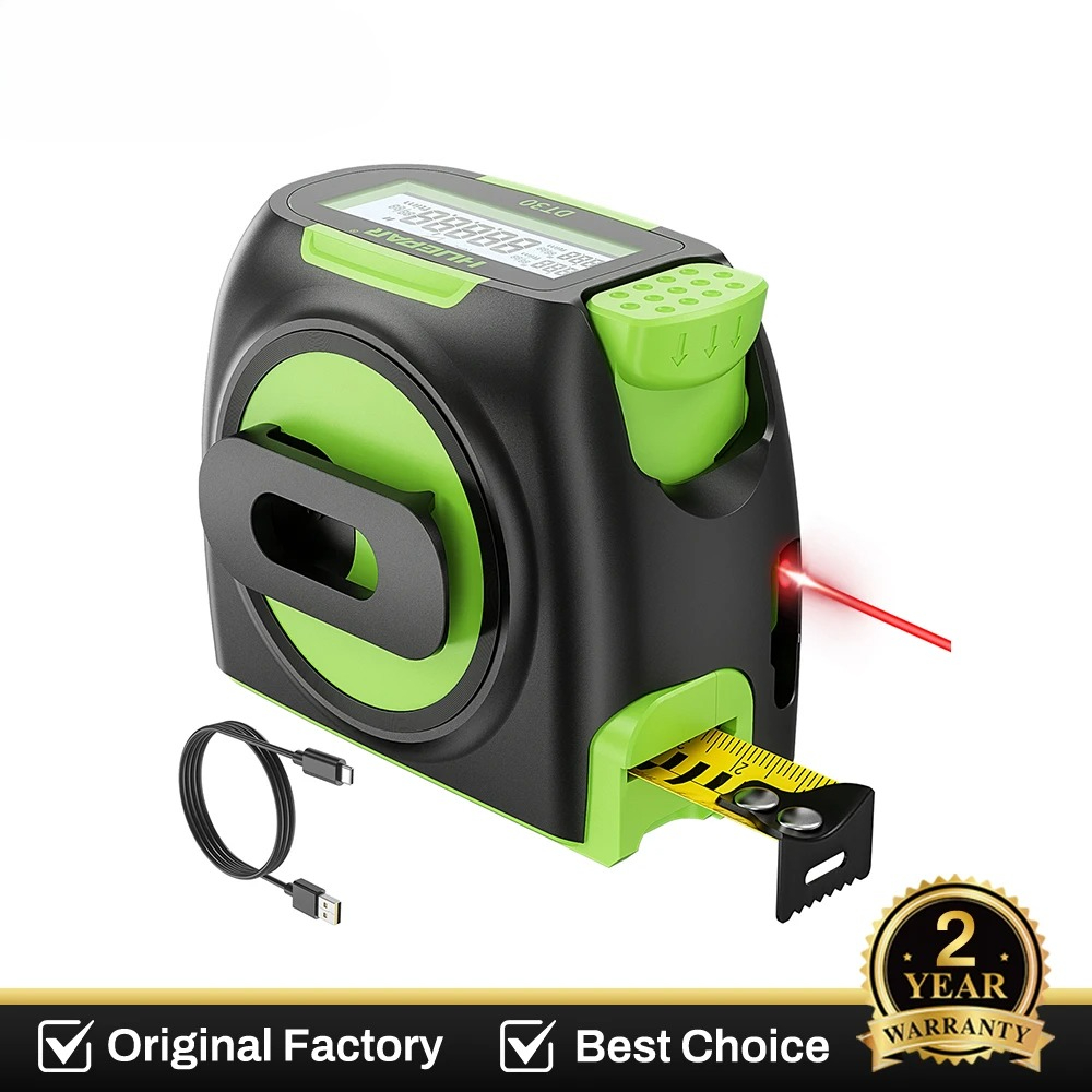 Laser Distance Meter 2 In 1 Tape - Digitales 60M 197ft Laser-Messgerät 2-in-1 mit