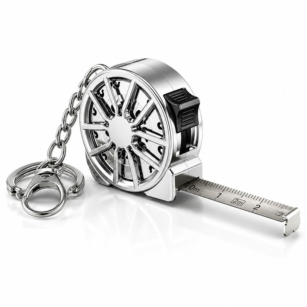 Mini Laser Measure Keychain - 2M Schlüsselanhänger-Maßband, galvanisiertes Metall, wasserdichtes Mini-Maßband,