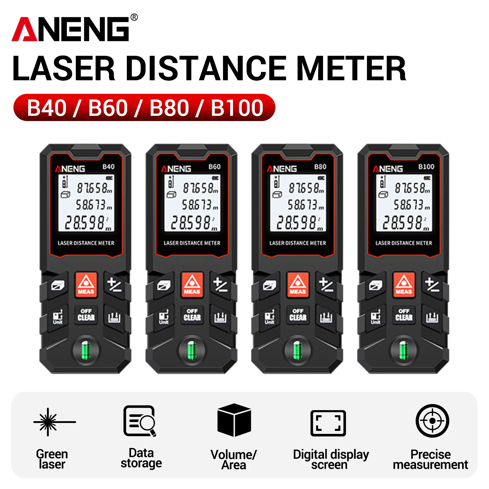 ANENG B40 B60 B80 B100 Handlas – Laser Measure Area Volume Calculator Bewertung und Preis