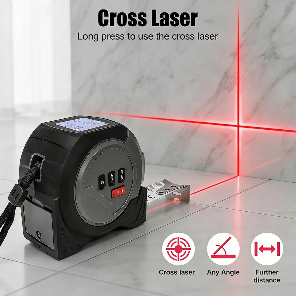 WENMEICE 40m/60m Laser-Messban – Digital Tape Measure 5M Laser Bewertung und Preis
