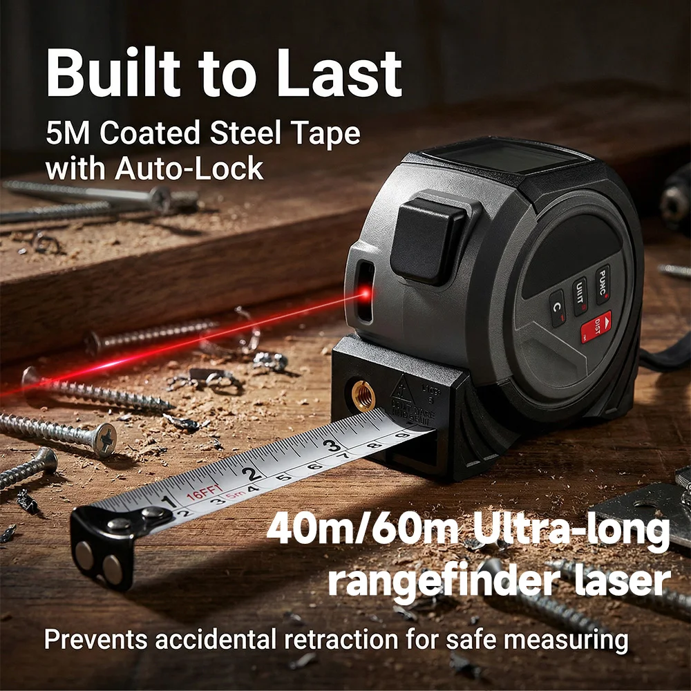 WENMEICE 40m/60m Laser-Messban – Digital Tape Measure 5M Laser Bewertung und Preis