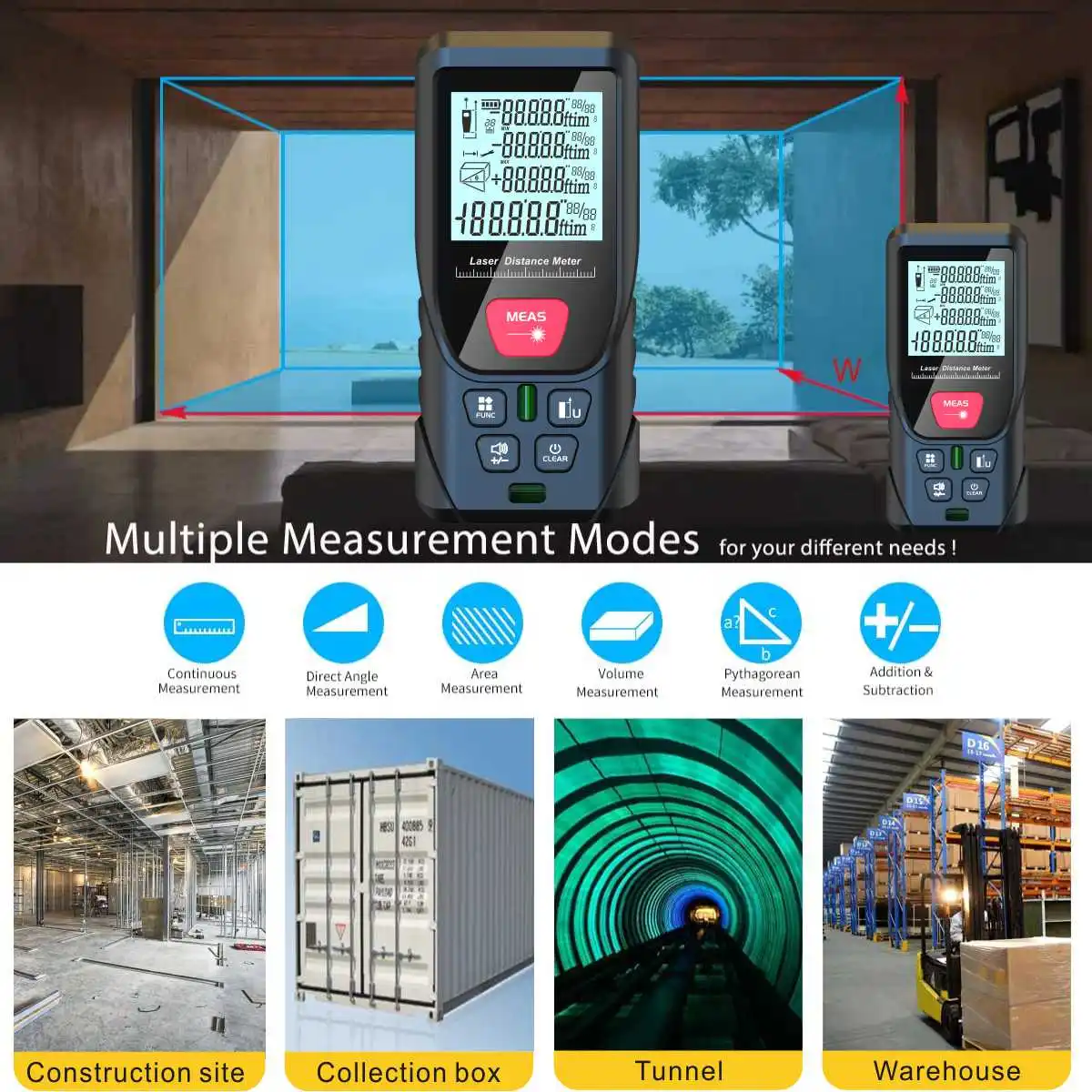 100m Laser-Entfernungs messer  – Laser Distance Meter With Bubble Level Bewertung und Preis