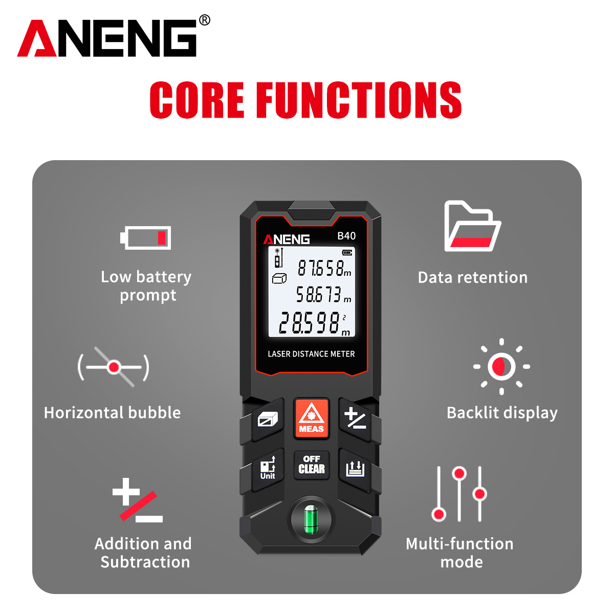 ANENG B40 B60 B80 B100 Handlas – Laser Measure Area Volume Calculator Bewertung und Preis
