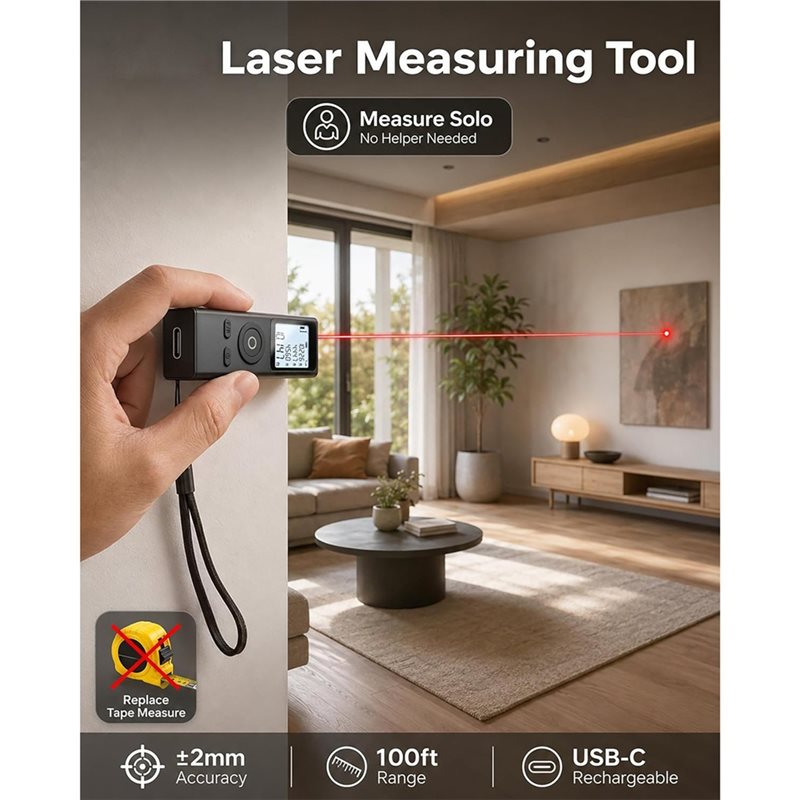 AB33-Mini Laser-Messgerät, Tas – Mini Laser Measure Keychain Bewertung und Preis