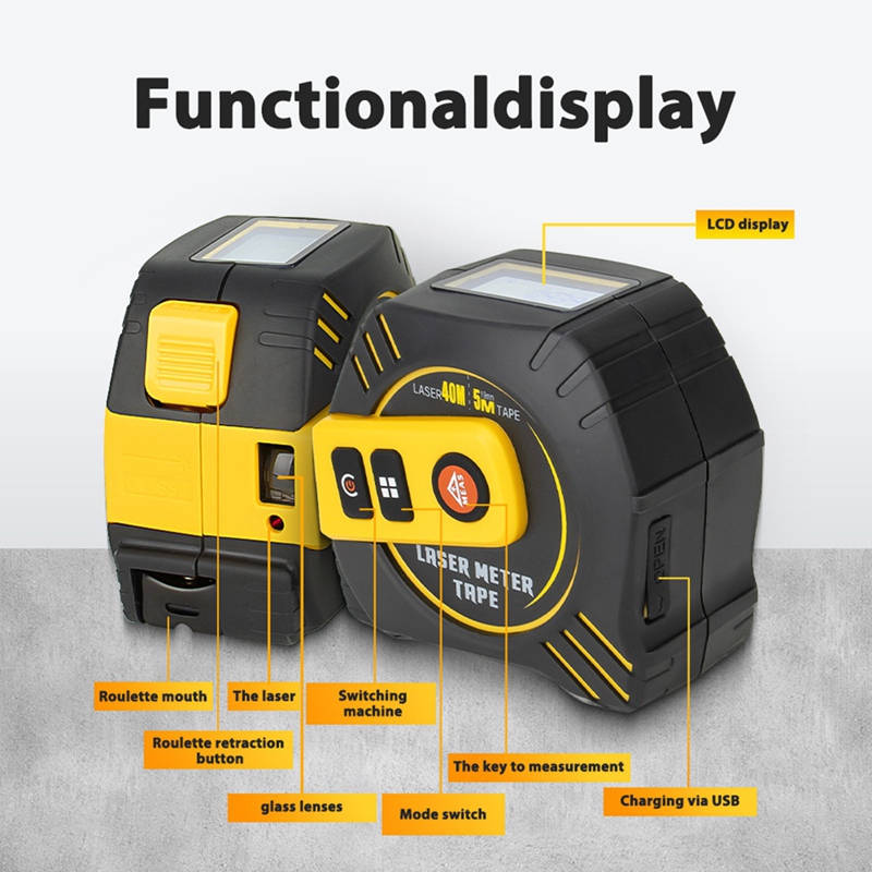 B62B 2-in-1 Laser-Maßband Hoch – Laser Distance Meter 2 In 1 Tape Bewertung und Preis