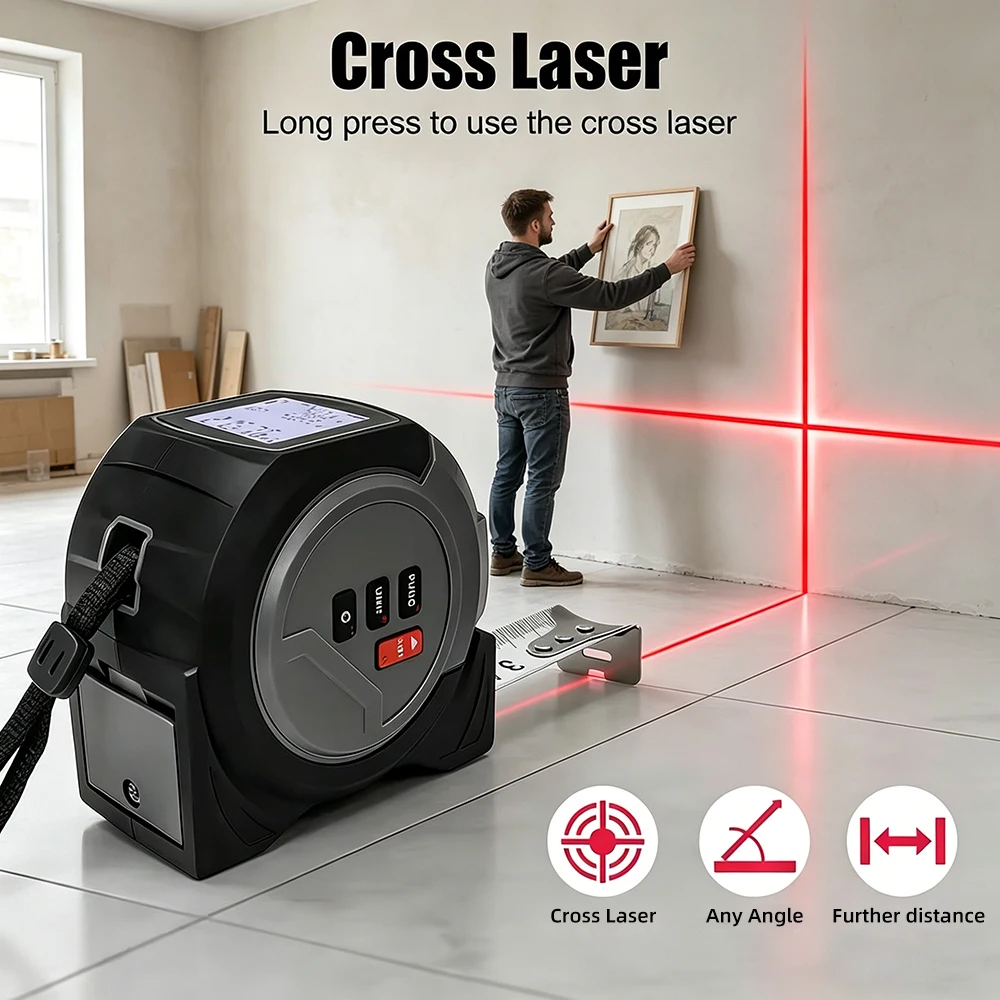 3-in-1-Laser-Messband, 5 m Sta – Laser Measure Area Volume Calculator Bewertung und Preis
